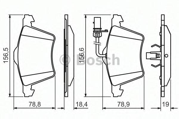 BOSCH 0986494415 Комплект тормозных колодок, дисковый тормоз