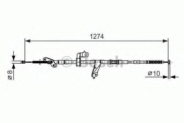 BOSCH 1987482366 Трос, стояночная тормозная система