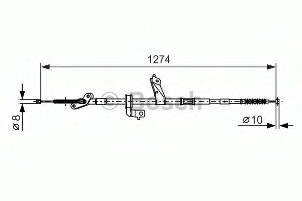 BOSCH 1987482367 Трос, стояночная тормозная система