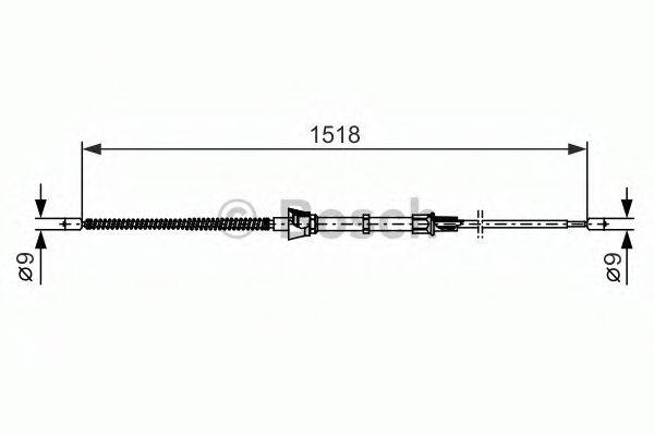 BOSCH 1987482375 Трос, стояночная тормозная система