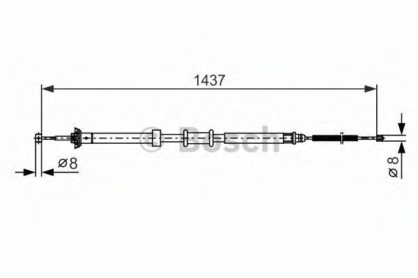 BOSCH 1987482391 Трос, стояночная тормозная система