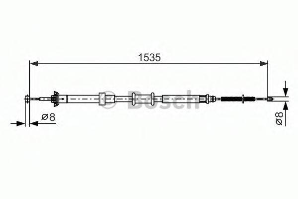 BOSCH 1987482393 Трос, стояночная тормозная система