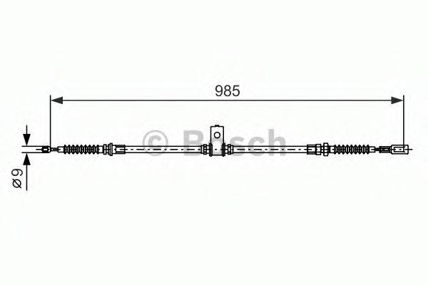 BOSCH 1987482395 Трос, стояночная тормозная система