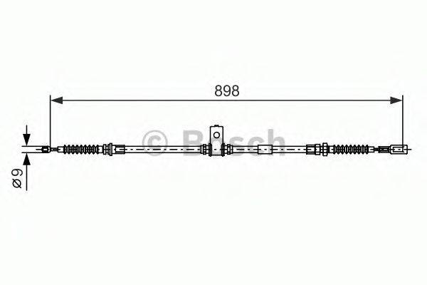 BOSCH 1987482397 Трос, стояночная тормозная система