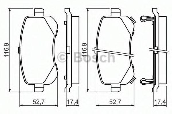 BOSCH 0986494496 Комплект тормозных колодок, дисковый тормоз