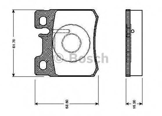 BOSCH 0986TB2014 Комплект тормозных колодок, дисковый тормоз