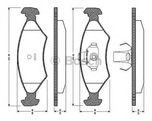 BOSCH 0986TB2066 Комплект тормозных колодок, дисковый тормоз