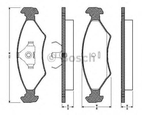 BOSCH 0986TB2067 Комплект тормозных колодок, дисковый тормоз