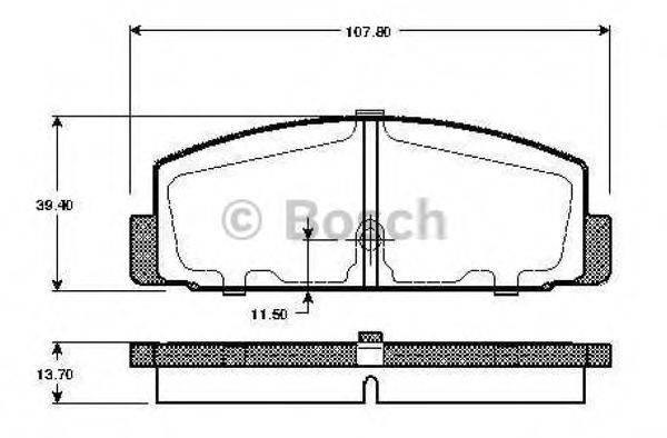 BOSCH 0986TB2096 Комплект тормозных колодок, дисковый тормоз