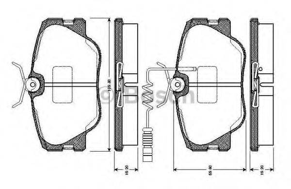 BOSCH 0986TB2099 Комплект тормозных колодок, дисковый тормоз