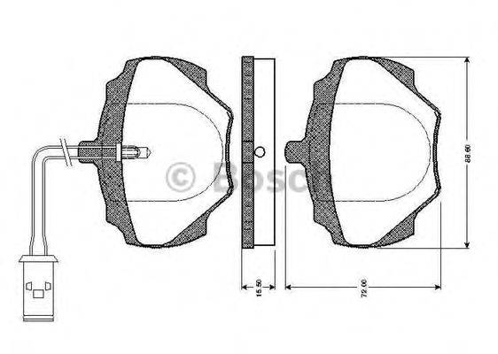 BOSCH 0986TB2114 Комплект тормозных колодок, дисковый тормоз