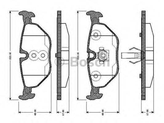 BOSCH 0986TB2147 Комплект тормозных колодок, дисковый тормоз