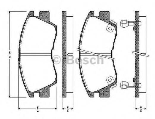 BOSCH 0986TB2154 Комплект тормозных колодок, дисковый тормоз