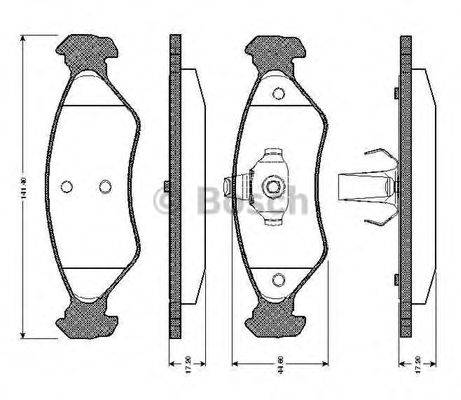 BOSCH 0986TB2160 Комплект тормозных колодок, дисковый тормоз