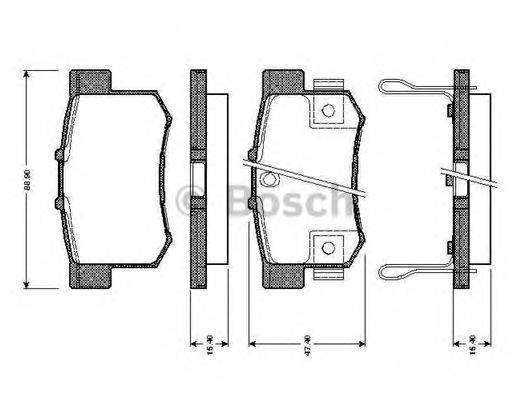 BOSCH 0986TB2181 Комплект тормозных колодок, дисковый тормоз