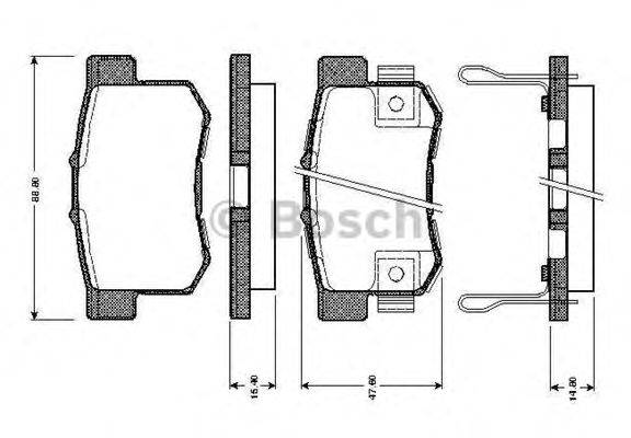 BOSCH 0986TB2182 Комплект тормозных колодок, дисковый тормоз