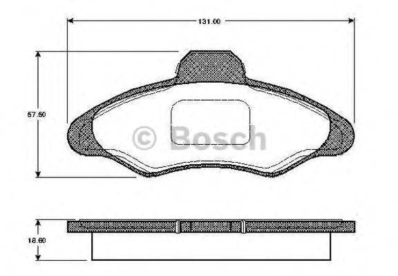 BOSCH 0986TB2184 Комплект тормозных колодок, дисковый тормоз