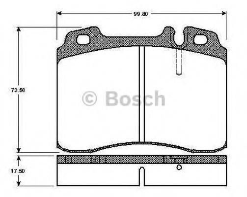 BOSCH 0986TB2203 Комплект тормозных колодок, дисковый тормоз