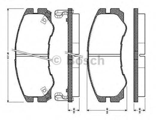 BOSCH 0986TB2234 Комплект тормозных колодок, дисковый тормоз