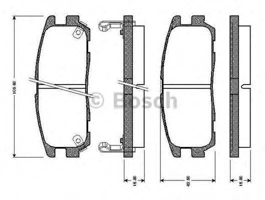 BOSCH 0986TB2237 Комплект тормозных колодок, дисковый тормоз