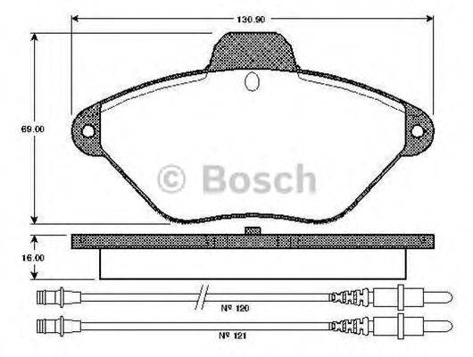 BOSCH 0986TB2246 Комплект тормозных колодок, дисковый тормоз