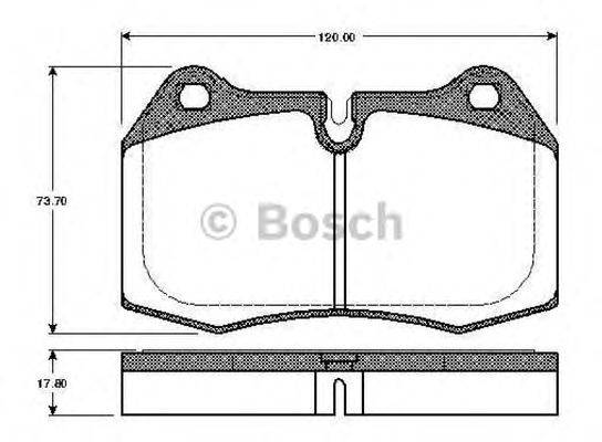 BOSCH 0986TB2247 Комплект тормозных колодок, дисковый тормоз
