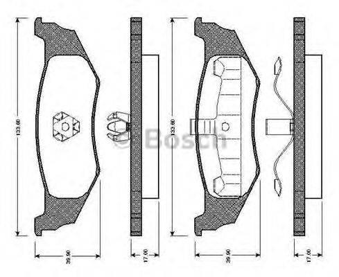 BOSCH 0986TB2260 Комплект тормозных колодок, дисковый тормоз