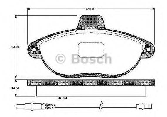 BOSCH 0986TB2295 Комплект тормозных колодок, дисковый тормоз