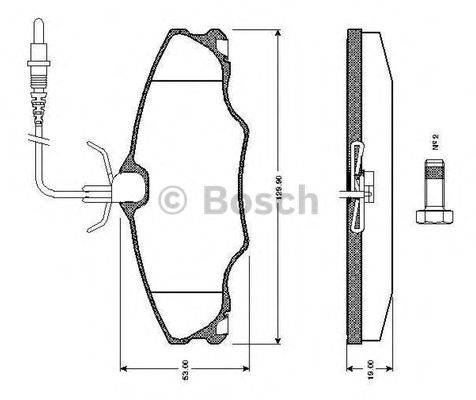 BOSCH 0986TB2296 Комплект тормозных колодок, дисковый тормоз