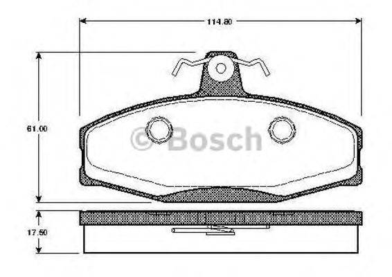 BOSCH 0986TB2305 Комплект тормозных колодок, дисковый тормоз