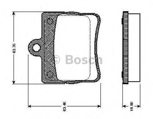 BOSCH 0986TB2309 Комплект тормозных колодок, дисковый тормоз