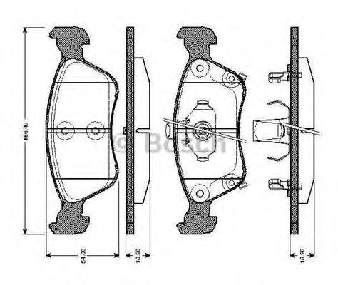 BOSCH 0986TB2332 Комплект тормозных колодок, дисковый тормоз