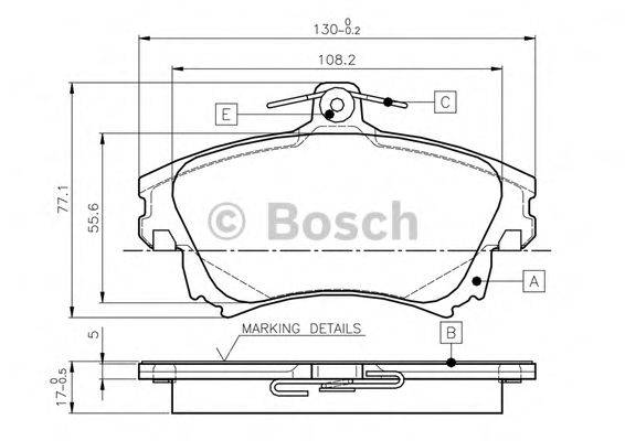 BOSCH 0986TB2349 Комплект тормозных колодок, дисковый тормоз