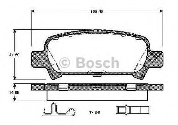 BOSCH 0986TB2360 Комплект тормозных колодок, дисковый тормоз