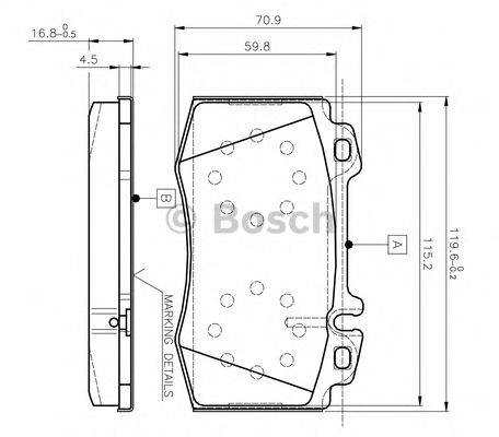 BOSCH 0986TB2377 Комплект тормозных колодок, дисковый тормоз