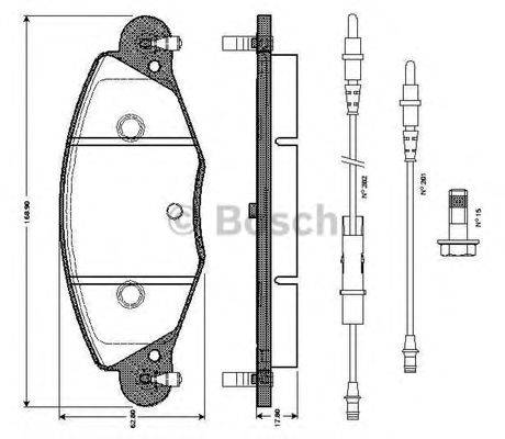 BOSCH 0986TB2398 Комплект тормозных колодок, дисковый тормоз