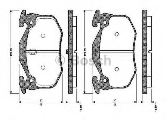 BOSCH 0986TB2518 Комплект тормозных колодок, дисковый тормоз