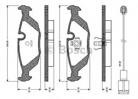 BOSCH 0986TB2531 Комплект тормозных колодок, дисковый тормоз