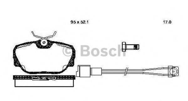 BOSCH 0986TB2621 Комплект тормозных колодок, дисковый тормоз