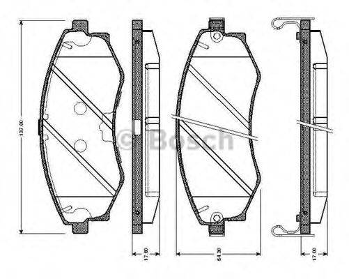 BOSCH 0986TB2634 Комплект тормозных колодок, дисковый тормоз