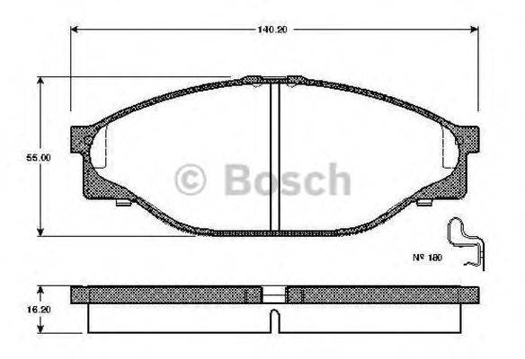 BOSCH 0986TB2684 Комплект тормозных колодок, дисковый тормоз