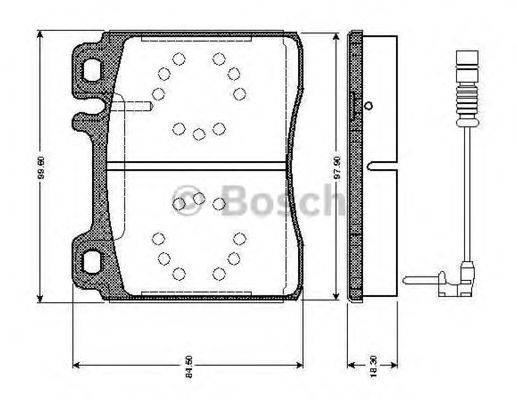 BOSCH 0986TB2687 Комплект тормозных колодок, дисковый тормоз