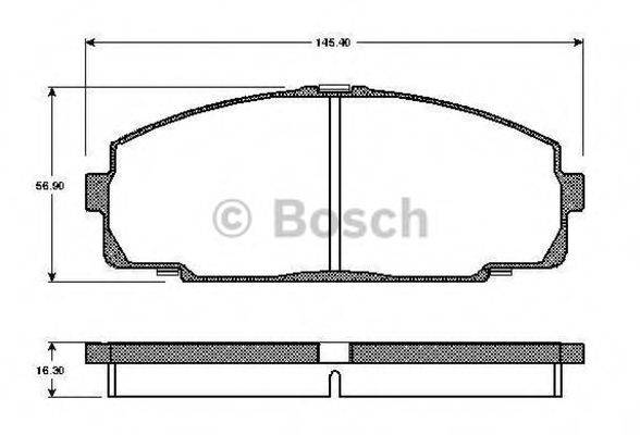 BOSCH 0986TB2688 Комплект тормозных колодок, дисковый тормоз