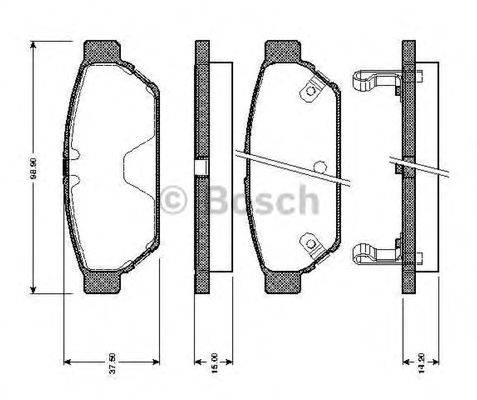 BOSCH 0986TB2698 Комплект тормозных колодок, дисковый тормоз