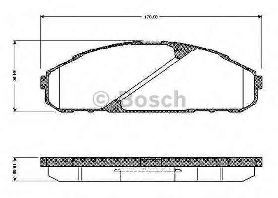 BOSCH 0986TB2717 Комплект тормозных колодок, дисковый тормоз