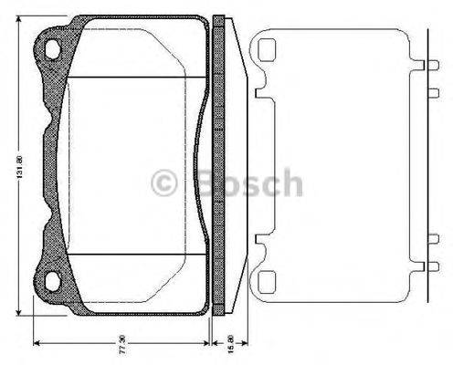 BOSCH 0986TB2770 Комплект тормозных колодок, дисковый тормоз