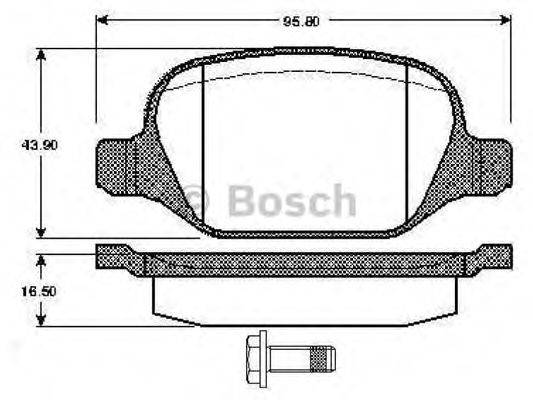 BOSCH 0986TB2797 Комплект тормозных колодок, дисковый тормоз