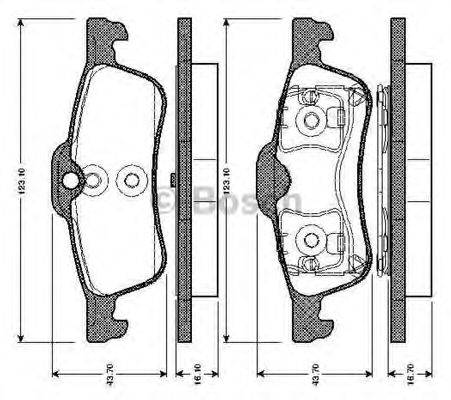 BOSCH 0986TB2838 Комплект тормозных колодок, дисковый тормоз