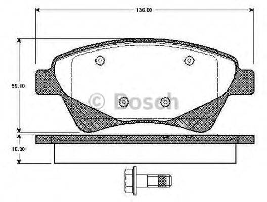 BOSCH 0986TB2852 Комплект тормозных колодок, дисковый тормоз