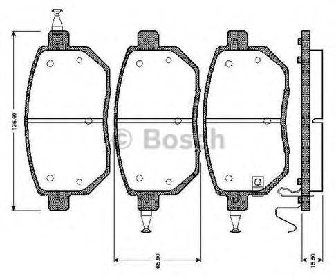 BOSCH 0986TB2856 Комплект тормозных колодок, дисковый тормоз